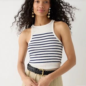 NWT J. Crew New Favorite Tank in Striped Vintage Rib
